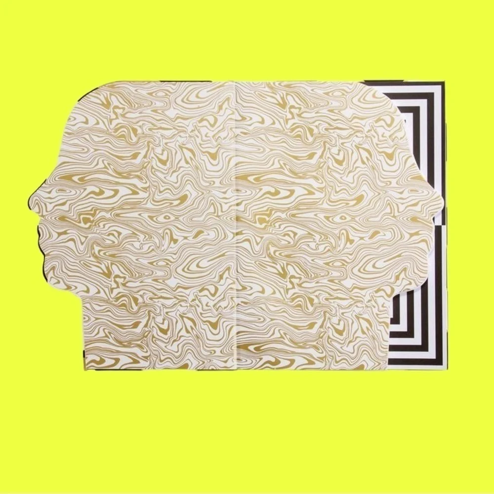 NWT Jonathan Adler A5 Die-cut Faces Notebook, Journal, or Diary with Stickers